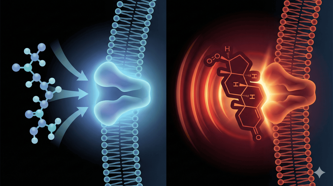 Peptides vs Steroids Visual