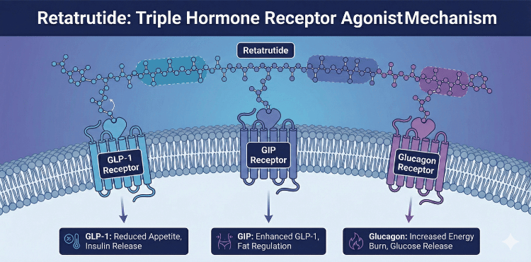 [Image: Retatrutide molecular structure or mechanism diagram]