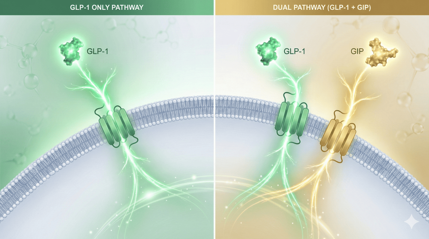Semaglutide vs Tirzepatide Comparison Visual